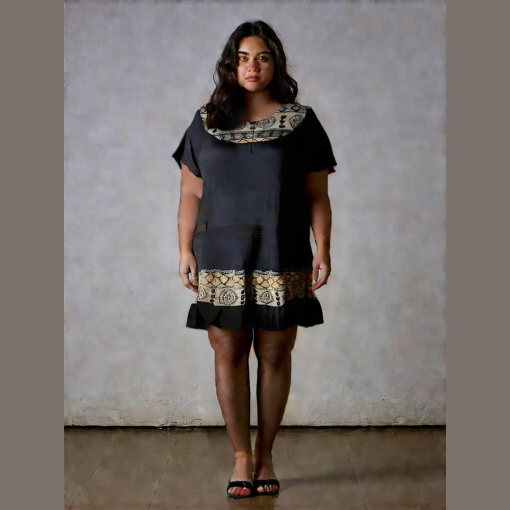 National Since 1952 2X Bohemian Print Cotton Dress - Pockets - India Made